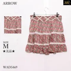 a.r.w　ショート　フレア　花柄　フェミニン　裏地付き　ウエストゴム　かわいいのサムネイル