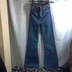 ３ Bershka フレアデニム 28/34 デニムブルー古着サイズ不明伸びる
