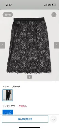 ドゥーズィエムクラス　レーススカート　TULLE LACE スカート　新品未使用のサムネイル