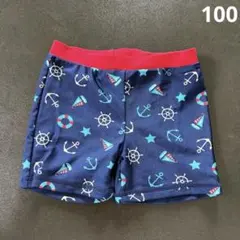 ネイビー　マリン柄　100 男の子　水着