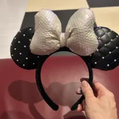 ミッキー耳カチューシャ 黒とシルバー