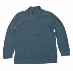 ユニクロ ヒートテックフリースモックネックT M ダークグリーン