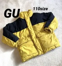 GU 美品　110size イエロー・ブラック ダウン