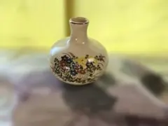 陶器 花瓶 一輪挿し 花柄