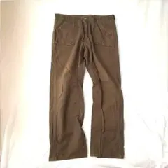 【グローバルワーク】カジュアルパンツ ストレート 綿100％ ダメージ加工 L