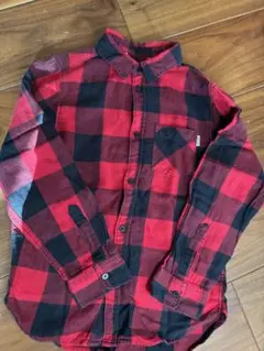 キッズ　H&M チェック　長袖　シャツ 120