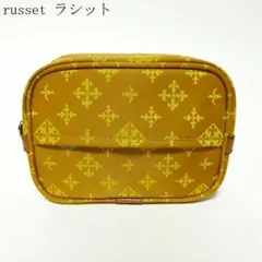 russet イエローパターンポーチ