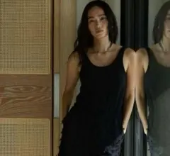 新品searoomlynnパッドinスムースタッチバックオープンタンクBLACK