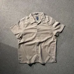 old GAP リネン混 半袖 シャツ ブラウン 短丈 ボックス 00s y2k - メルカリ