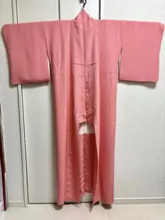 【極美品】着物 色無地 一つ紋 ピンク色