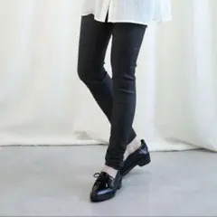 aimohaハイウエストストレッチ美脚スキニーレギンスパンツ　黒