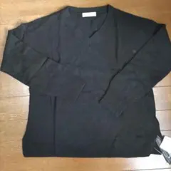 relume ブラック Vネック 長袖ニット