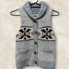 Niko and... ノルディック柄ニットベスト　ニコアンド　ベスト　カウチン