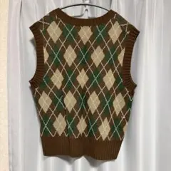 TOWN CRAFT× FREAK'S STORE アーガイル柄 ニットベスト