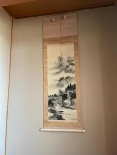 しろちゃん様専用嵐峡 掛軸 画賛 桐箱 信楽瑞峯水指 松香花兎茶碗