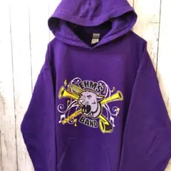 GILDAN EHMS BAND ロゴ パーカー パープル M USA古着