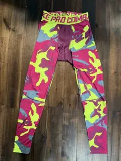 NIKE ナイキ PRO COMBAT カモフラ 迷彩 タイツ 美品 L