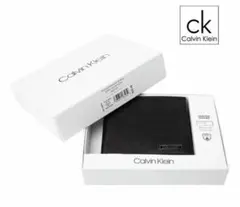 極美品✨Calvin Klein 二つ折り財布 ブラック