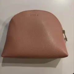 FURLA ピンク レザー ポーチ