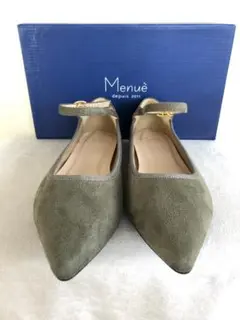 未使用 Menuè ポインテッドトゥフラットヒール パンプス 23.5cm