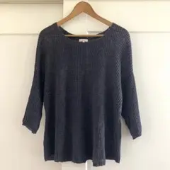DEMYLEE リネン オーバーサイズ ニット XS ネイビー 美品