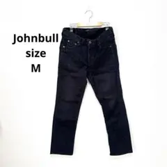 ジョンブル メンズカジュアルパンツ ブラック コットンパンツ