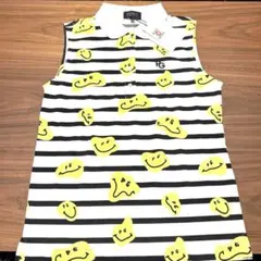 最終値下げ‼️ノースリーブポロシャツ ストライプ スマイリー サイズ0