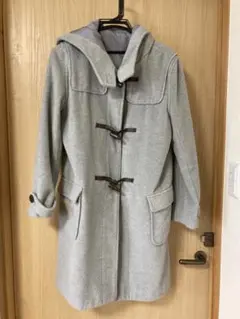 ほぼ新品※グレー ダッフルコート フード付き サイズL 最終値下げ