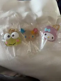 サンリオ　カラフルキャンディチャーム けろけろけろっぴ、ウサハナ、マイメロ
