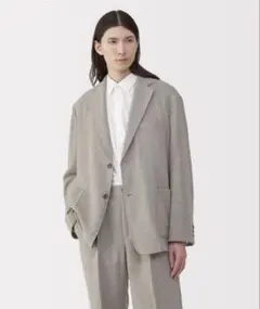 MUJILABO無印良品 リネン混ウールジャケットL・パンツMセットアップ