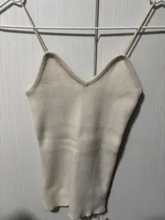 リブ編み キャミソール