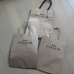 COACH ブラウン紙製ショッパー 小型