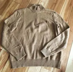 Polo by Ralph Lauren ベージュ ハーフジップニット M