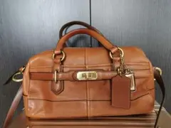 【美品】COACH　コーチ　レザー　ミニボストンバッグ