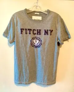 Abercrombie&Fitch アバクロ グレイ Ｔシャツ 刺繍ロゴ
