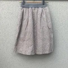 2371【フェリシモ】S♡フレアスカート 花柄 ひざ丈 ゴムウエスト ポケットのサムネイル