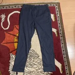 AZUL BY MOUSSYダークブルー ストライプ柄 スリムフィットパンツ