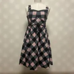 ミルク チェックワンピース ピンクのサムネイル