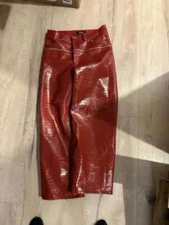 goar RED CROCO ZIPPER PANTS