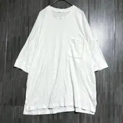 GU ジーユー　ルーズフィットT(5分袖) 白　M