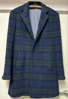 Harris Tweed ハリスツイード チェスターコート(LL)XL チェック