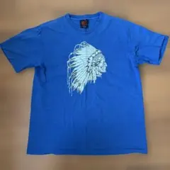 REDMOON Tシャツ ブルー インディアン柄 Lサイズのサムネイル