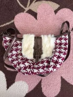 2点セット B_FIELD千鳥柄ショルダーバッグ エフデ美品ショルダーバッグ