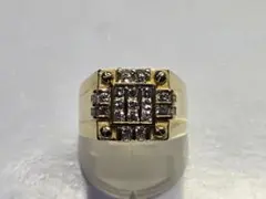 K18 コンビ Hデザインリング 11号 5.44g 新品 WG/YG - メルカリ