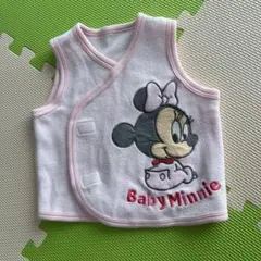 Babyミニーマウス ピンク色ベビーベスト　50〜70