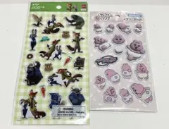 おぱんちゅうさぎ・ズートピア ぷくっとシール・ペタペタシール 2枚セット