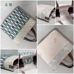 ハンドメイド　ミナペルホネン　きりかえトートバッグ⑅︎◡̈︎* Sサイズ