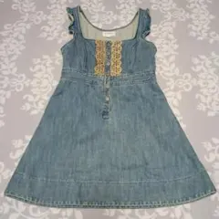 ジルスチュアートデニムワンピース レース付き