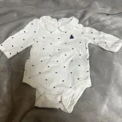 gap くま　ハート　総柄　ホワイトロンパース 0-3ヶ月