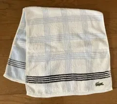 LACOSTE チェック柄フェイスタオル
